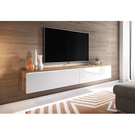 Meuble tv suspendu 180x30x40cm - vue 4