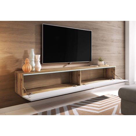 Meuble tv suspendu 180x30x40cm - vue 2