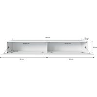 Meuble tv suspendu 180x30x40cm